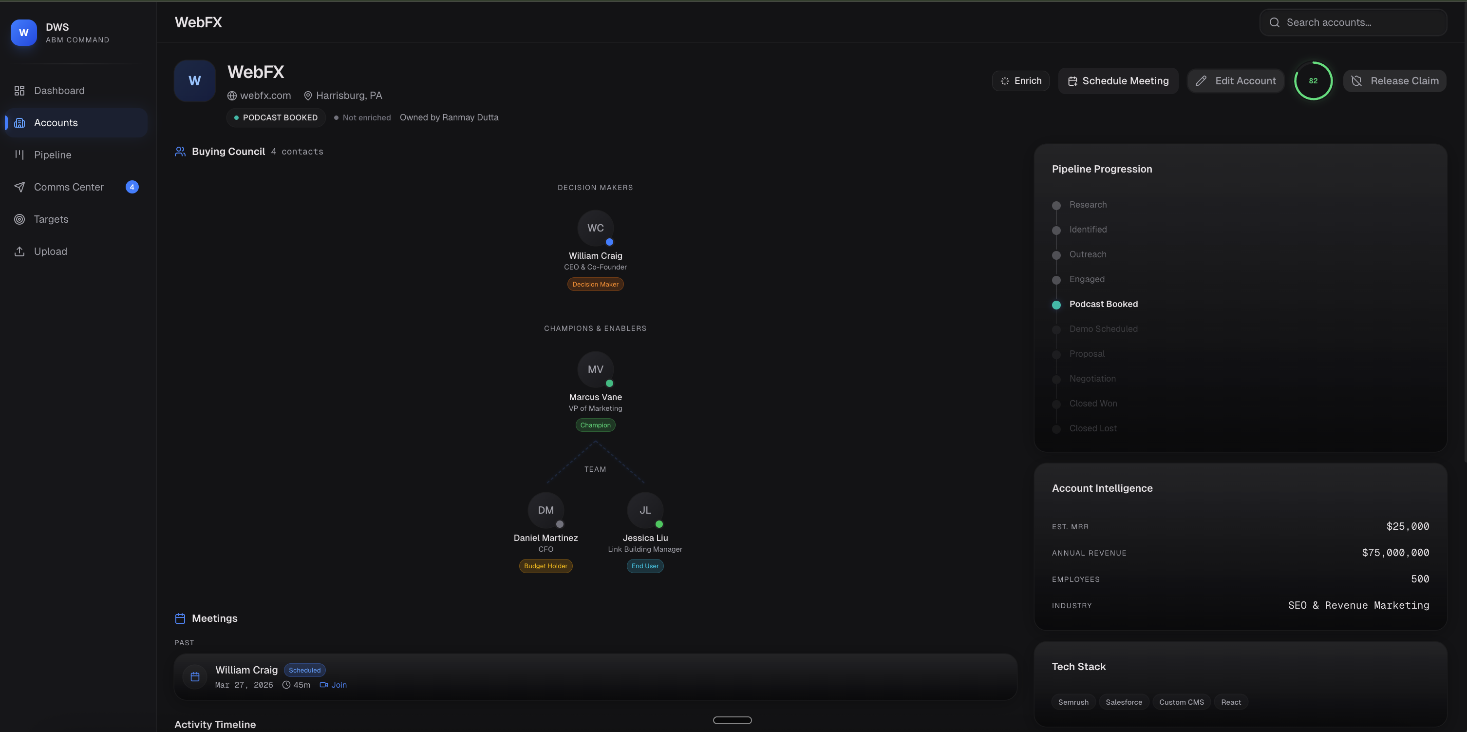 DWS ABM Command Center screenshot 2